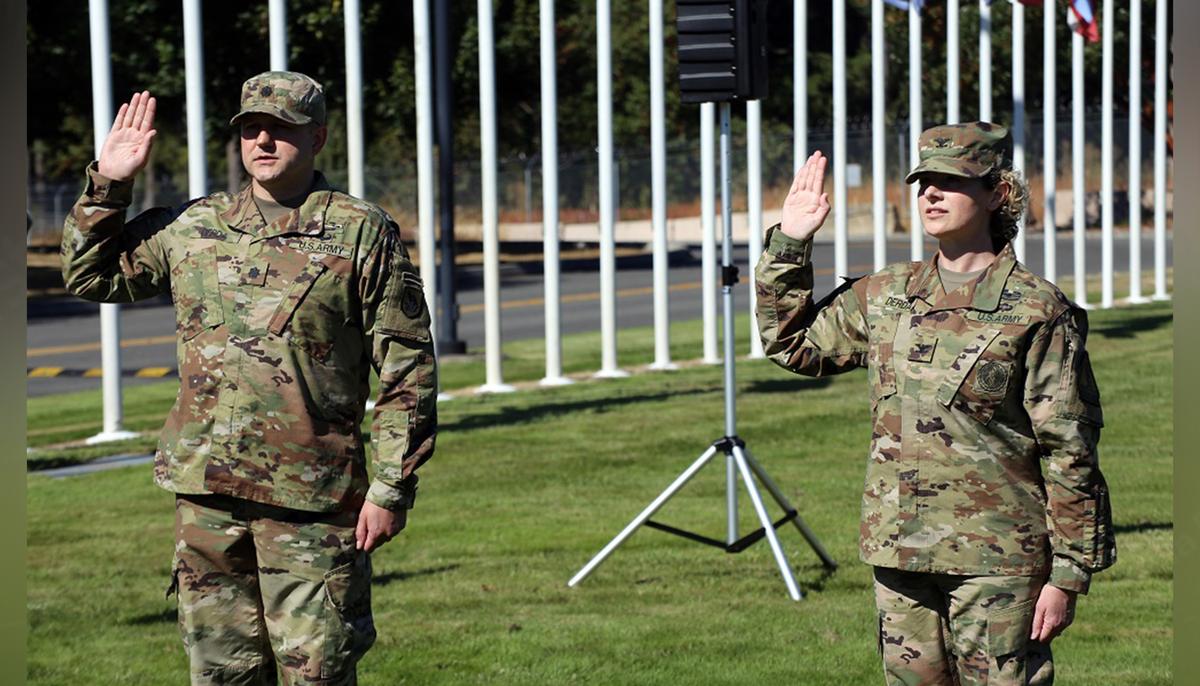 National Guard Couple With 3 Kids Celebrate Their Promotions on the Same Day