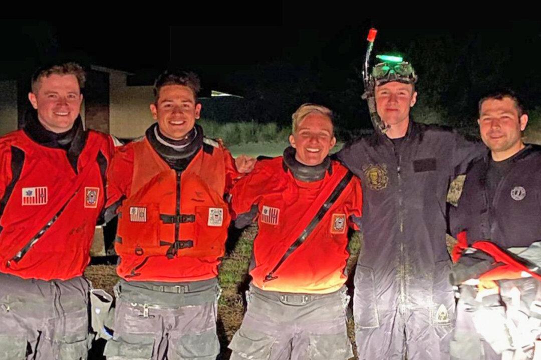 Coast Guardsman Swims From Shore to Rescue Man After Ship Ran Aground Midnight