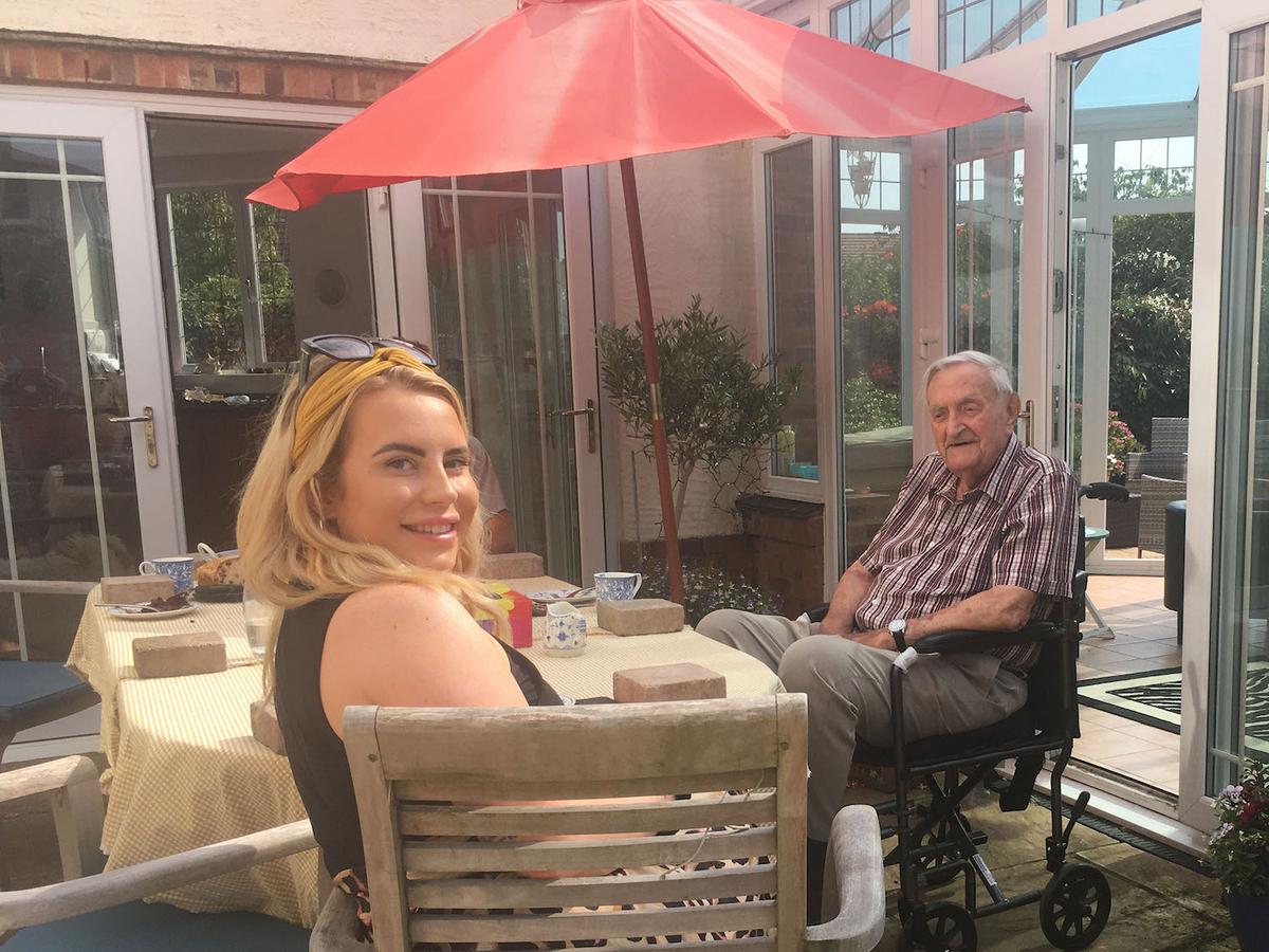 Tayle Wright with Ken Smith. (Caters News)