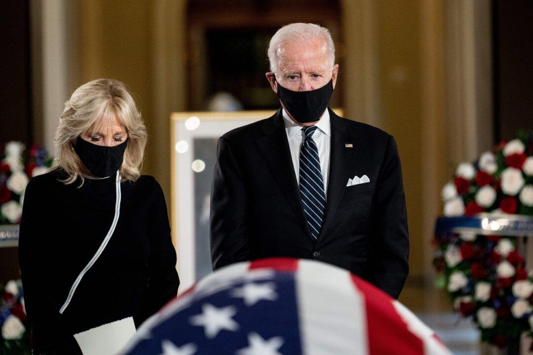 Biden, Harris Pay Their Respects to Late Justice Ruth Bader Ginsburg