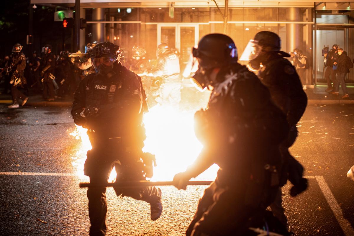 Portland Ends 2020 With Violence as Rioters Destroy Businesses and Throw Firebombs at Police