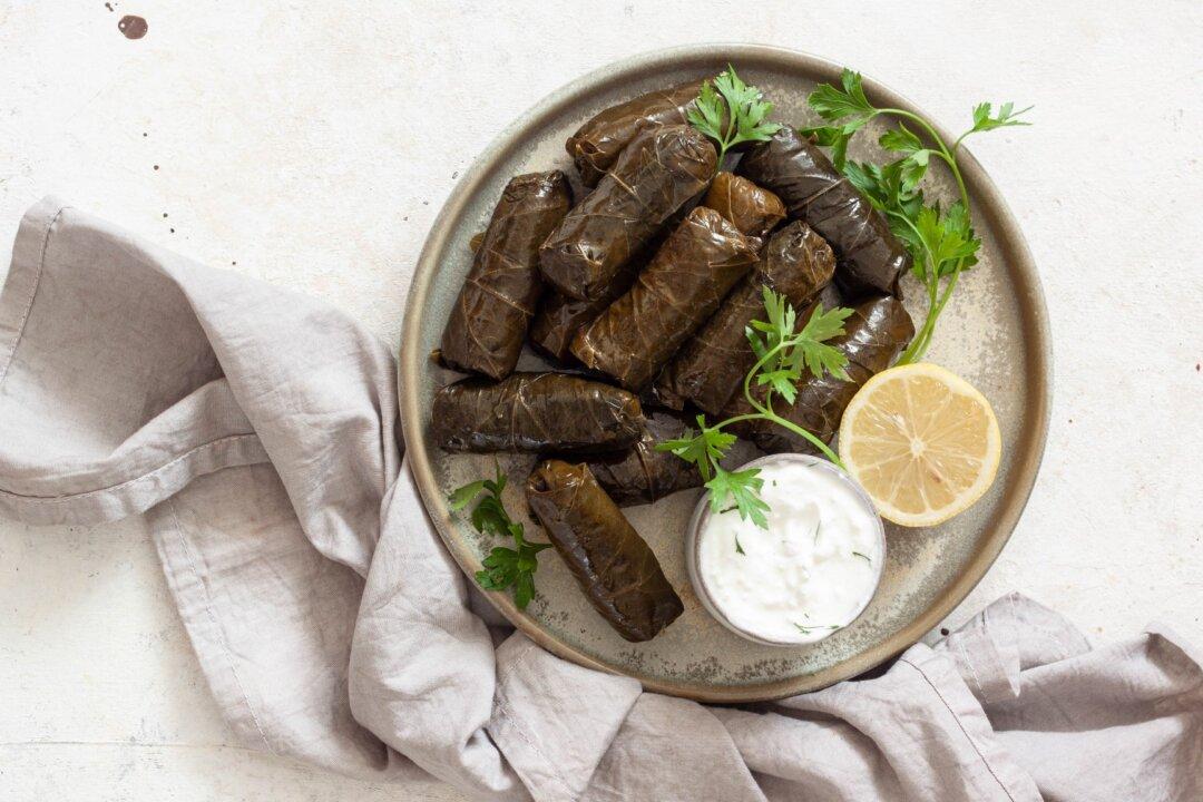 Dolmades (Greek Stuffed Grape Leaves)