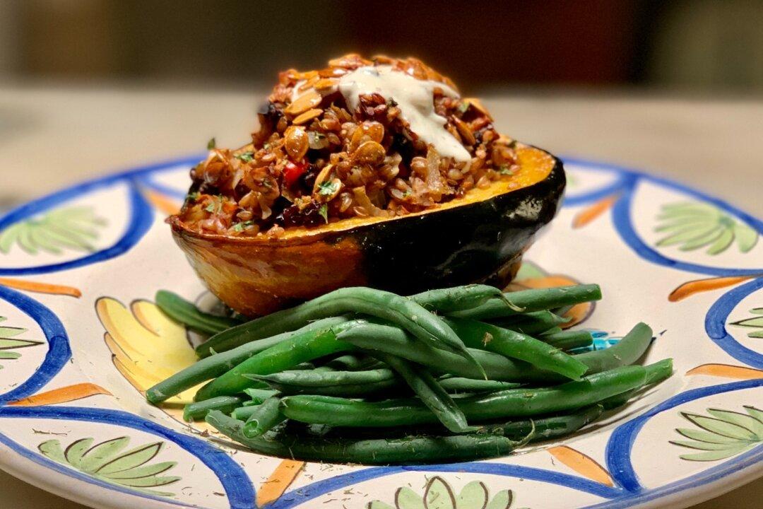 Fall Nourishment: Sweet and Nutty Stuffed Acorn Squash