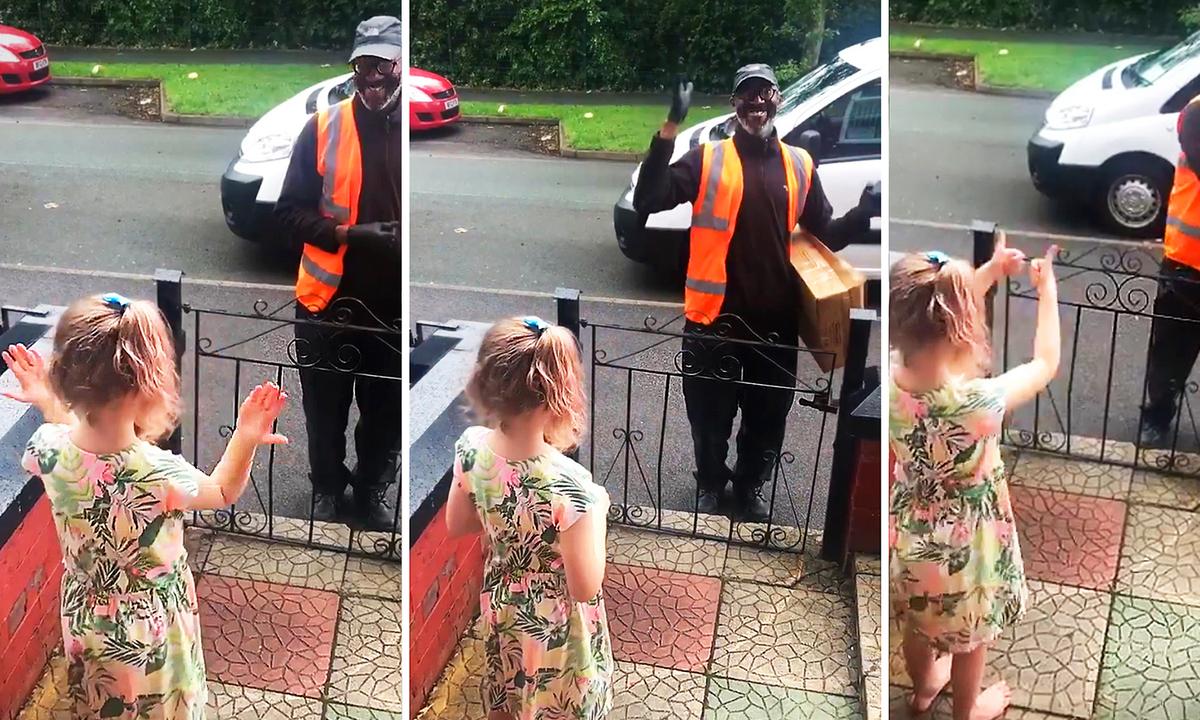 Little Girl Signs ‘Have a Good Day’ to Deaf Delivery Driver, Becomes His ‘Lockdown Buddy’