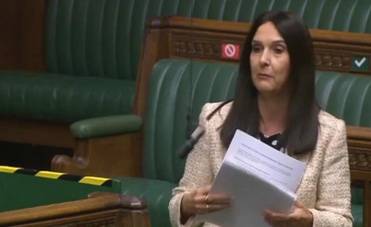 Scottish National Party (SNP) MP Margaret Ferrier speaks in the House of Commons, London, on Oct. 28, 2020. (Parliament TV)
