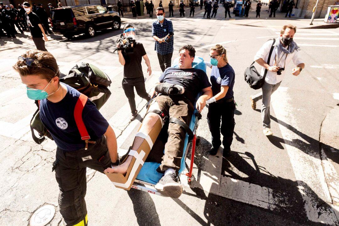 People Marching With Antifa Attack Conservatives at Rally Against Big Tech