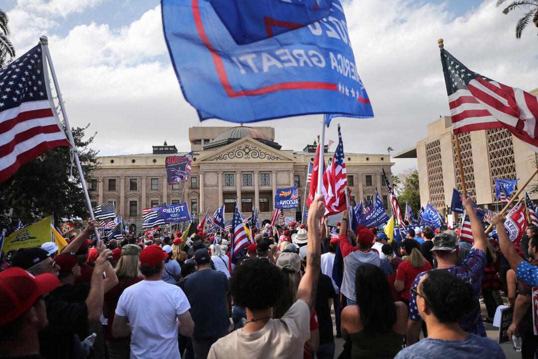 Arizonians Rally Outside State Capitol Over Integrity of Voting Counts