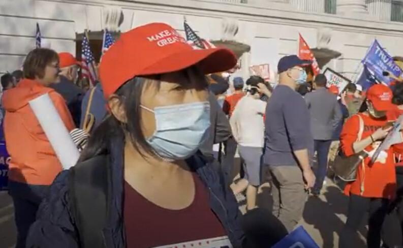 Chinese American Drives Three Hours to Protest Election Fraud, Tells Americans Not to Stay Home