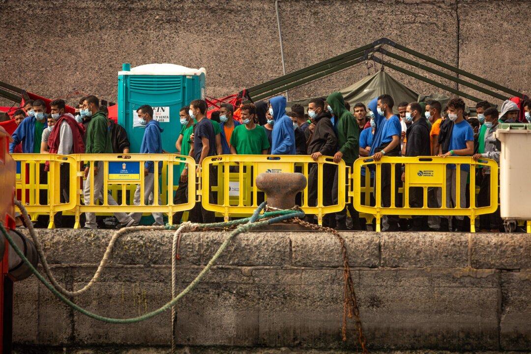 Tensions in Packed Migrant Shelter on Spain’s Canary Islands