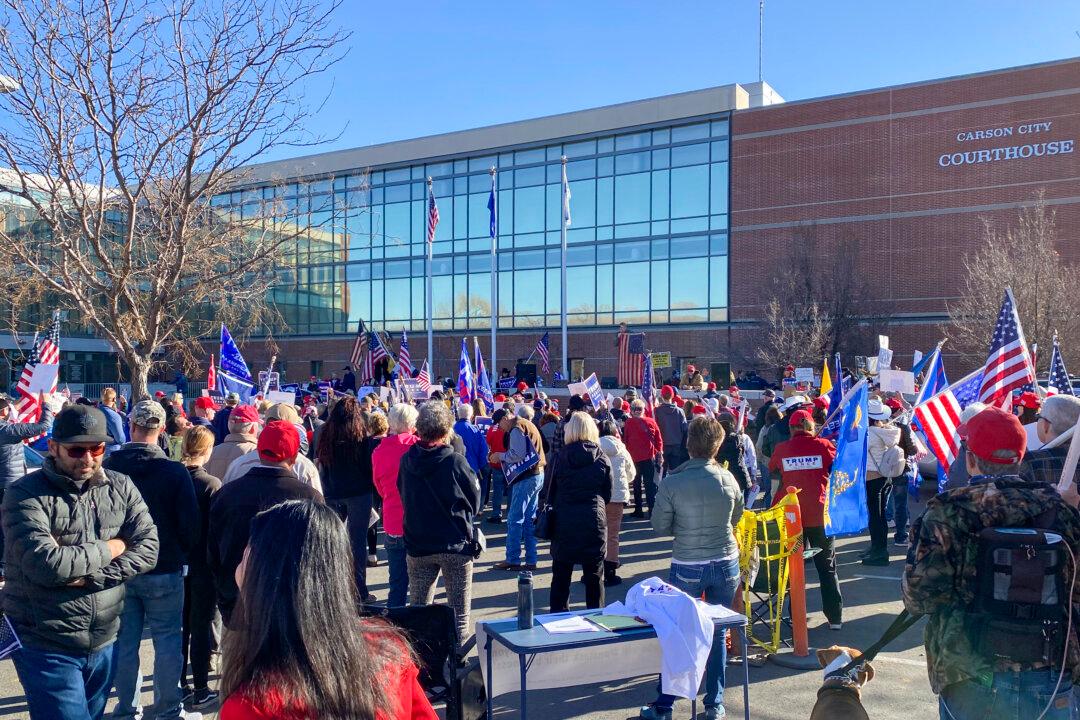 Protesters Rally for Election Integrity at Nevada Courthouse