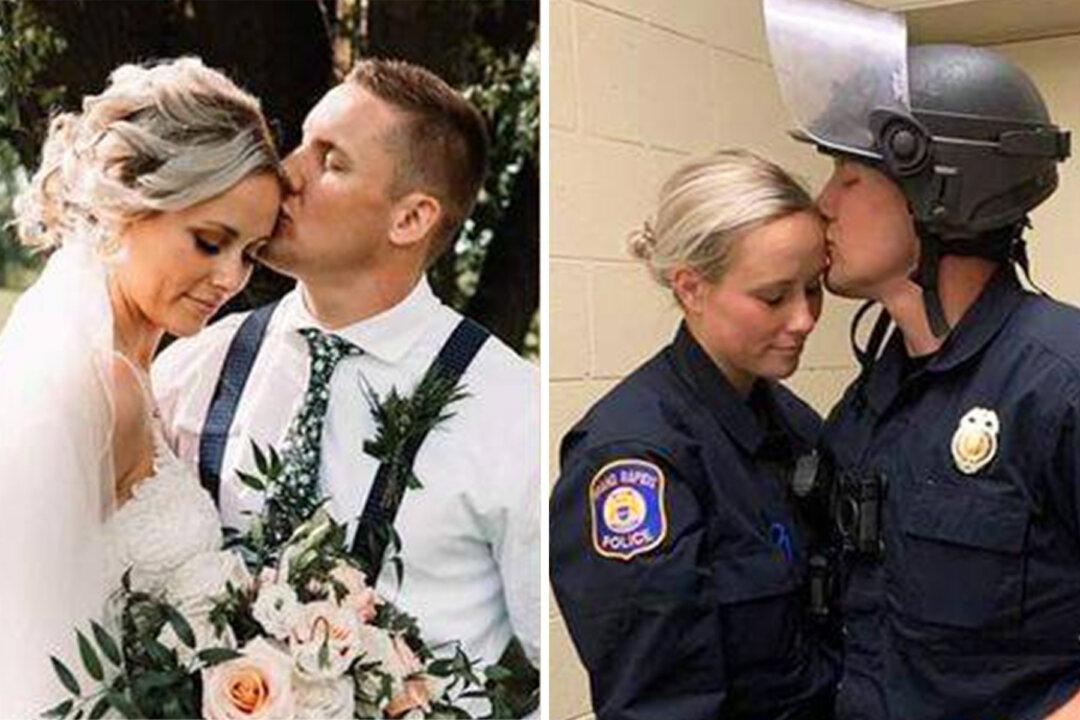 Two Officers Tie the Knot as Riots Break Out, Return to Duty Less Than 18 Hours Later