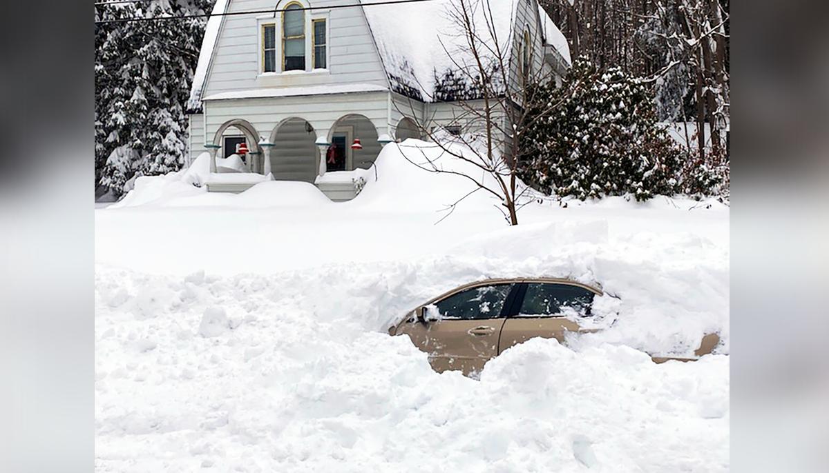 Motorist Rescued After 10 Hours in Car Buried by Snow Plow