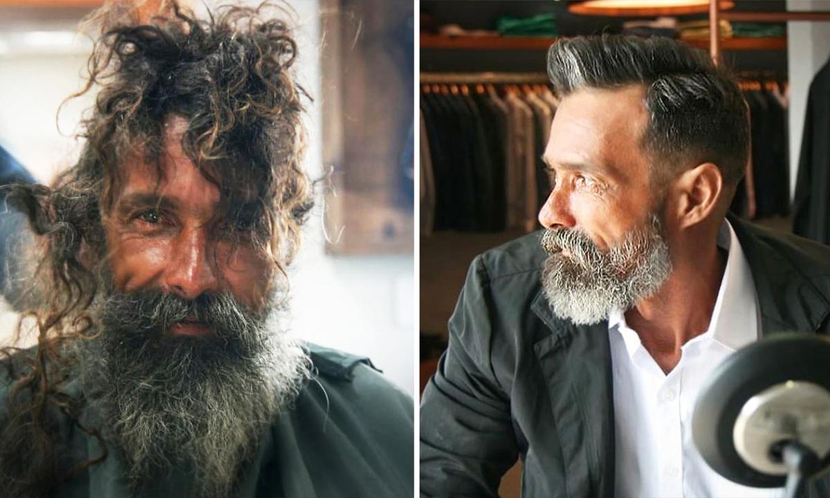 Barber Gives Homeless Man a Complete Makeover, His New Look Reunites Him With Family