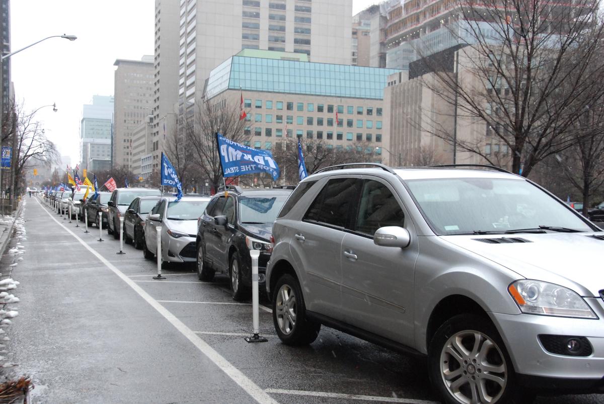 Rally and Car Parade to Support Trump Held in Toronto