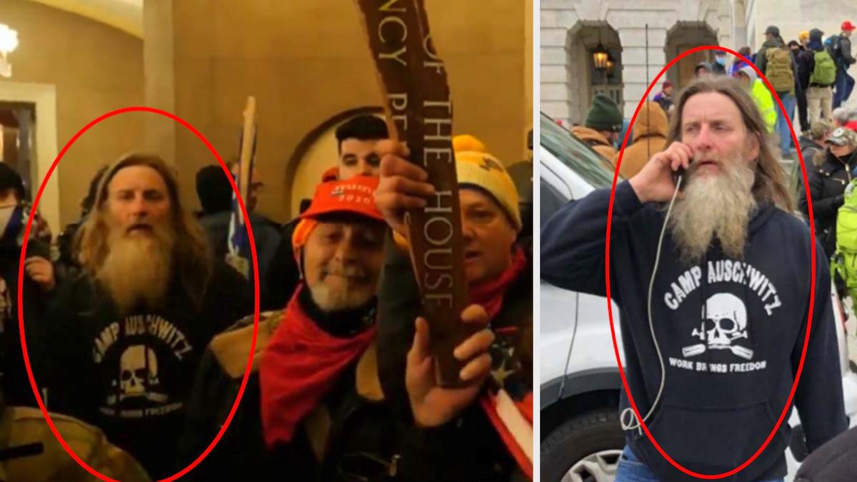 Man Seen Wearing ‘Camp Auschwitz’ Sweatshirt During Capitol Breach Arrested