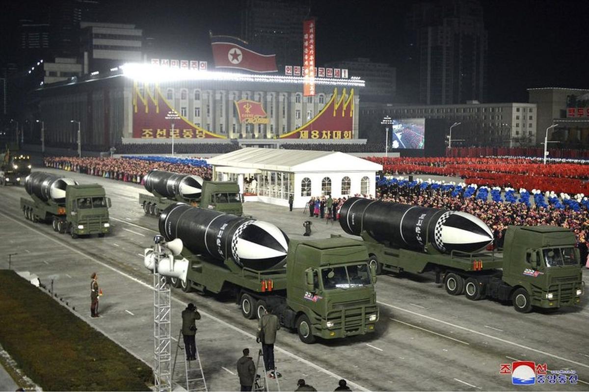 North Korea Reveals New Submarine-Launched Missiles at Parade