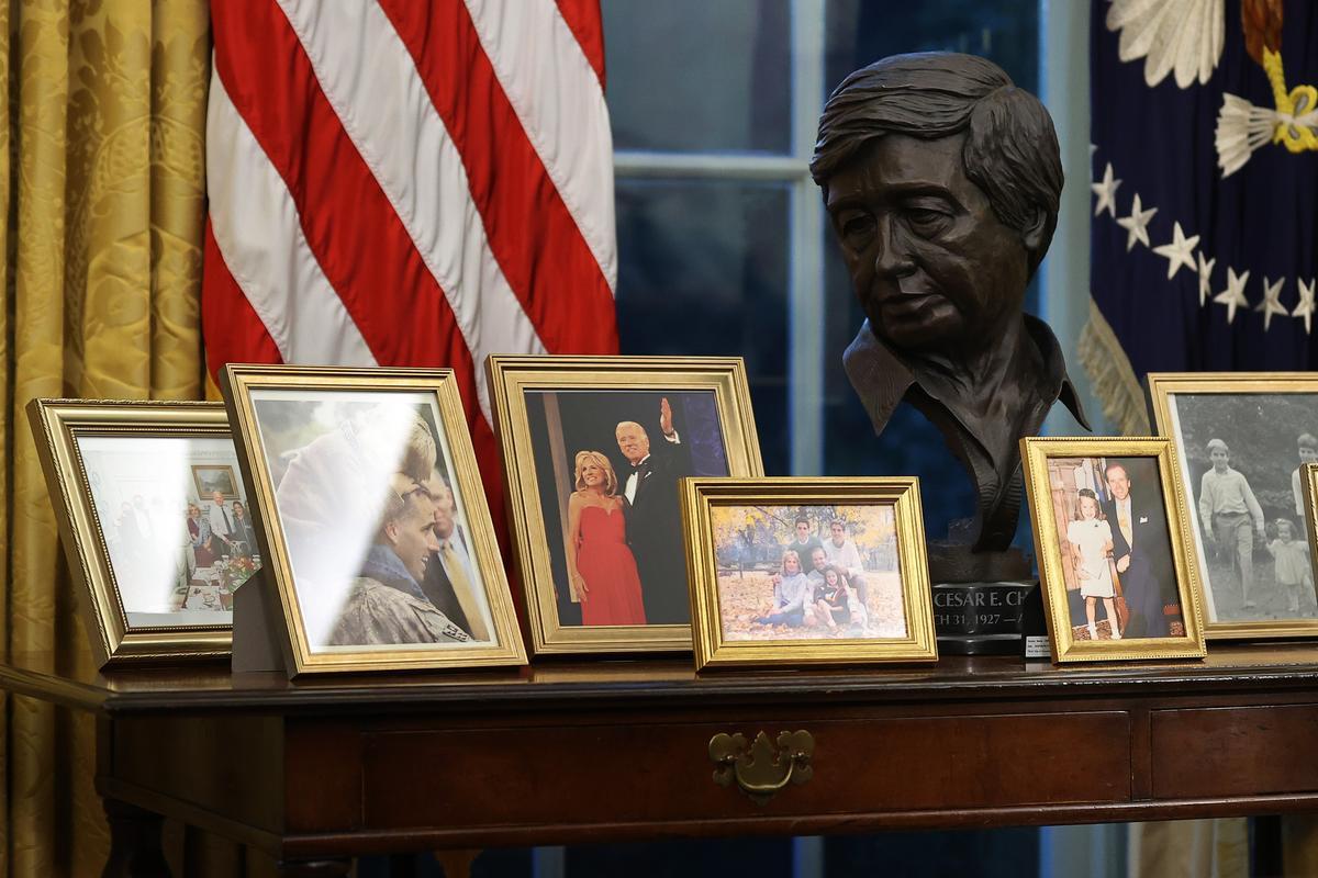 Biden Removes Andrew Jackson Portrait, Churchill Bust, Military Flags in Oval Office Decor Shakeup
