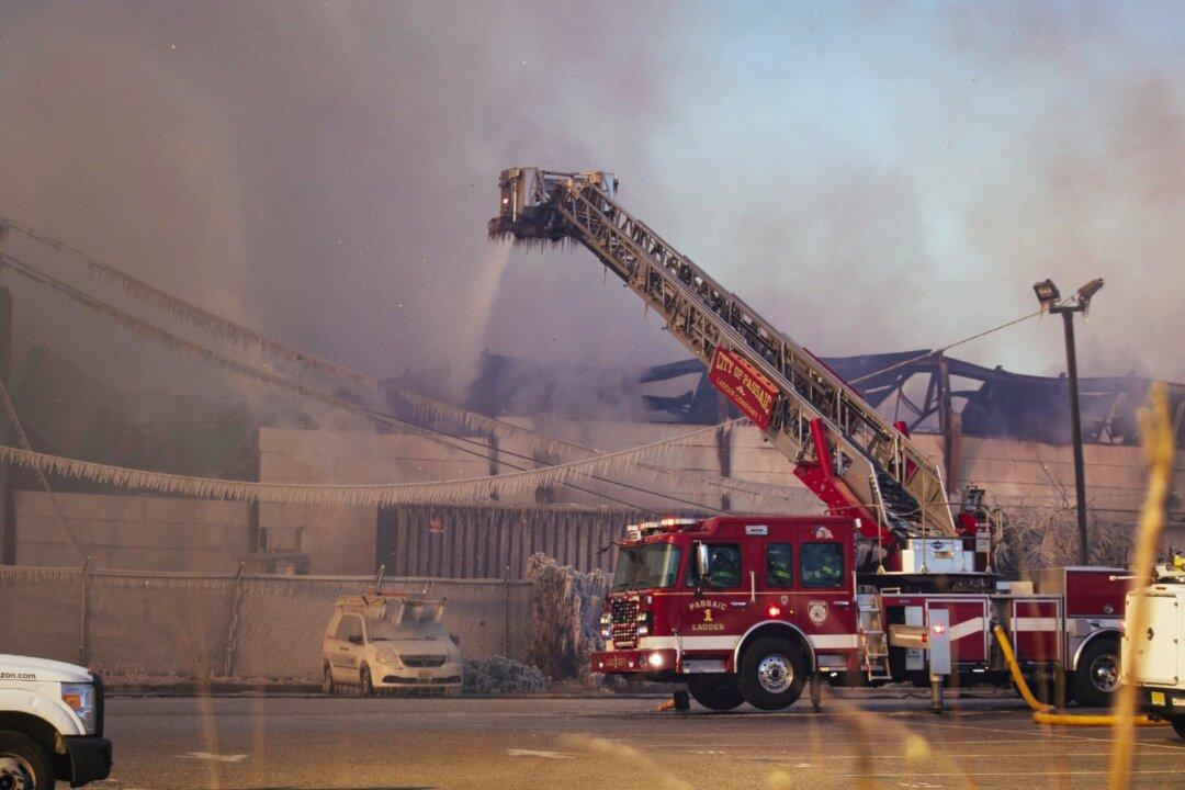 Crews Battle Flames, Cold, Wind in Huge Recycling Plant Fire