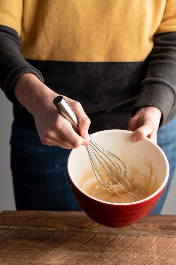 Whisk together an easy apple cider glaze to finish off the donuts. (Matt Genders Photography)