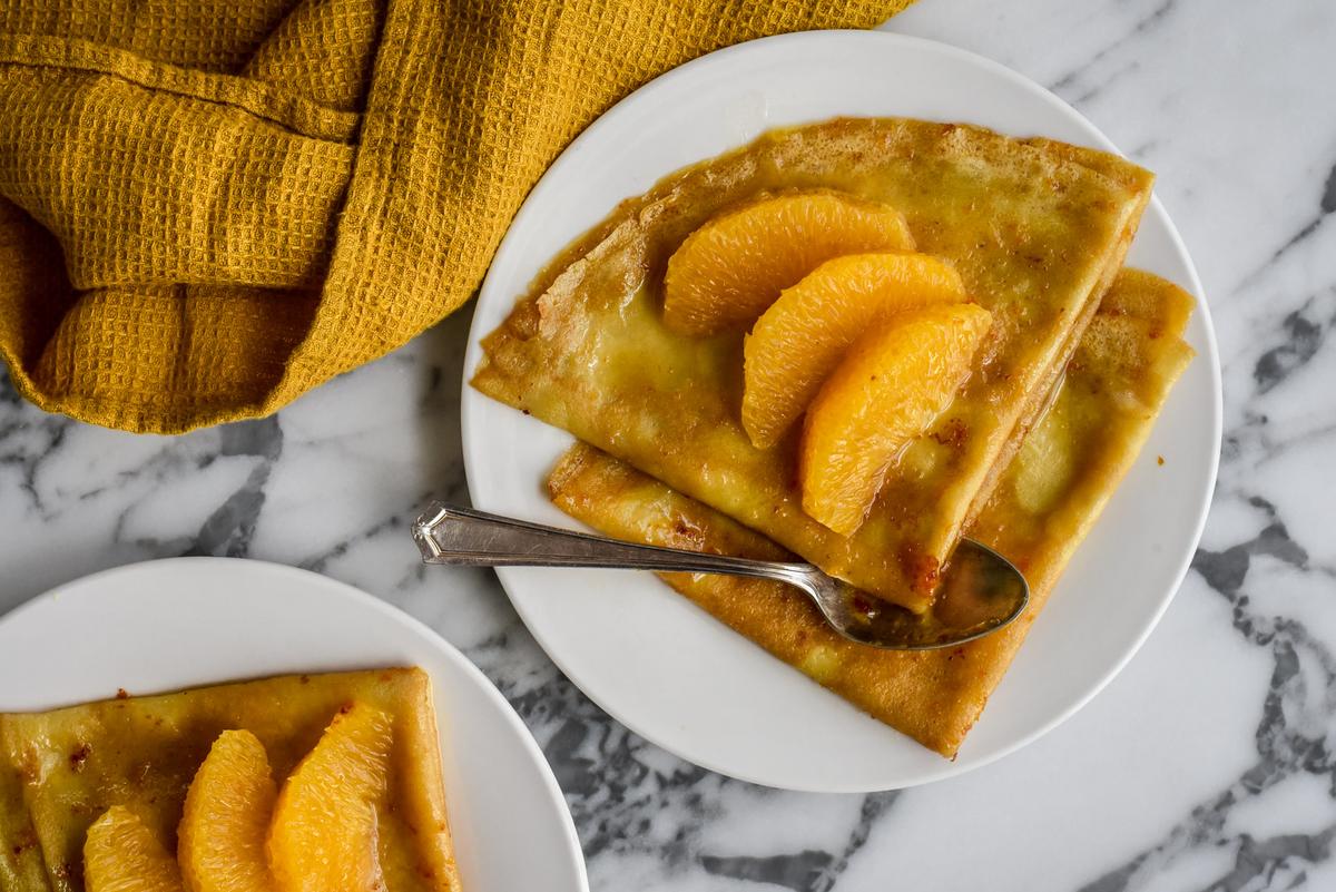 French Crepes, Finished With Fire