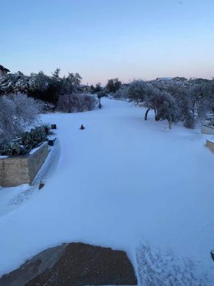 The iced-over driveway of Richardson and Condon’s home (Courtesy of <a href="https://www.facebook.com/chelsea.timmons.56">Chelsea Timmons</a>)