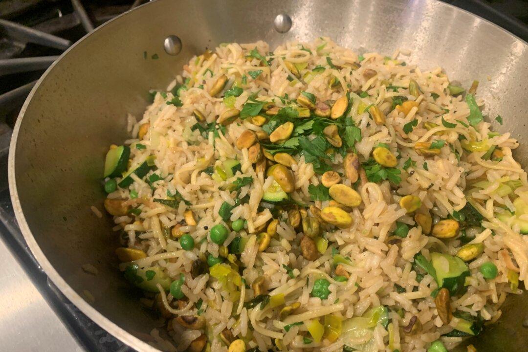 Rice, Noodles, and Plenty of Green Meet in This Lucky Side Dish