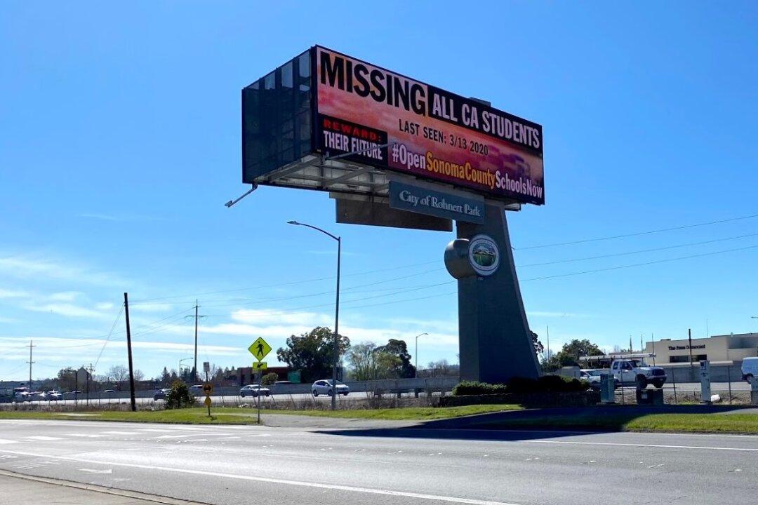 Billboard in California Urges Schools to Reopen