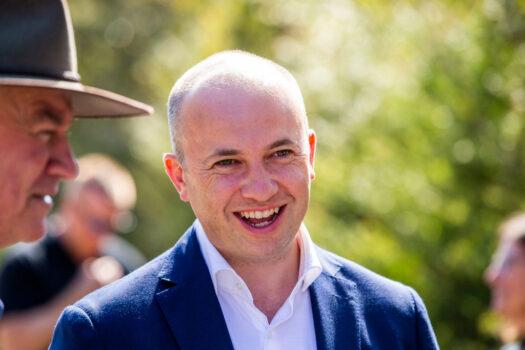 Matt Kean, NSW Minister for Energy and Environment, looks on ahead of the opening of the national trail walk at the Royal National Park on September 14, 2019, in Bundeena, Australia. (Jenny Evans/Getty Images)