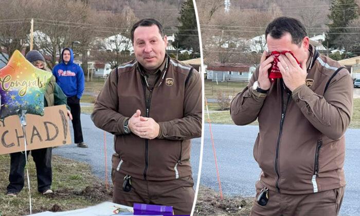 Entire Town Surprises Their Only UPS Driver to Tears With $1,000 Thank-You Gift: Video