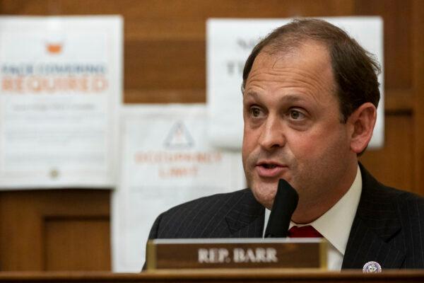 Rep. Andy Barr (R-Ky.) speaks during a hearing in Washington, on March 10, 2021. (Ting Shen-Pool/Getty Images)