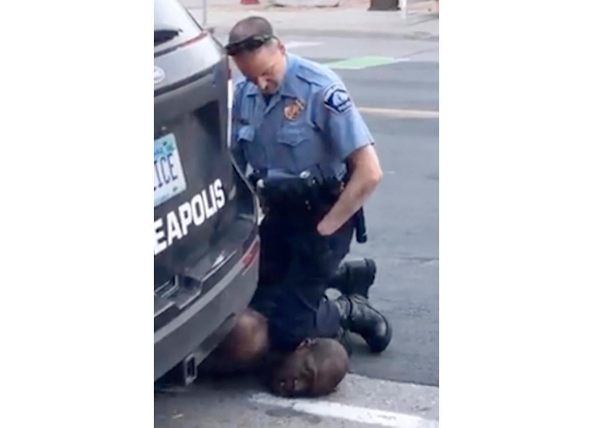 In this frame from a video clip, then-Minneapolis Police Officer Derek Chauvin restrains George Floyd in Minneapolis, Minn., on May 25, 2020. (Darnella Frazier via AP)
