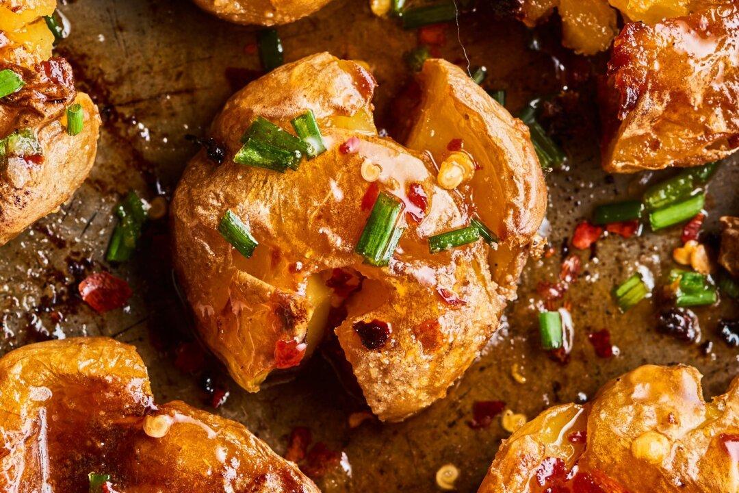 Hot Honey Butter Smashed Potatoes Hit All the Right Notes