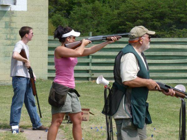VSSA members shot at Crush’n Clays, the longest-running shooting charity that supports the St. Jude Children’s Research Hospital, a few years ago. (Courtesy of the Virginia Sports Shooting Association)