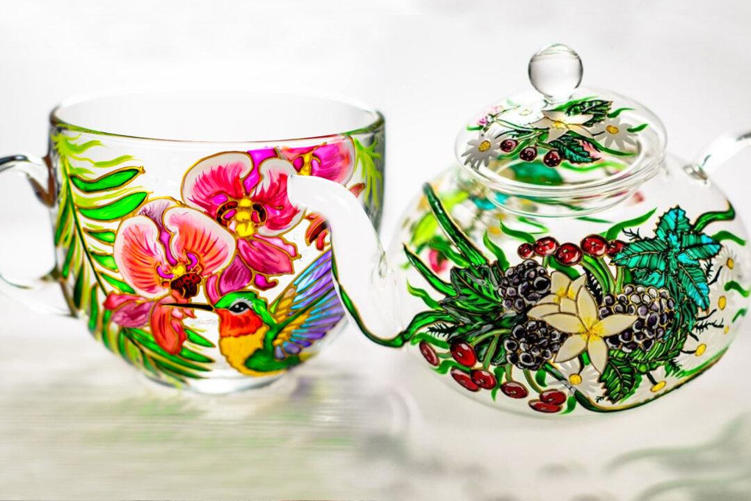 Ukrainian Artist’s Vibrant Hand-Painted Glassware Turns Teatime Into Stunning Fine Art