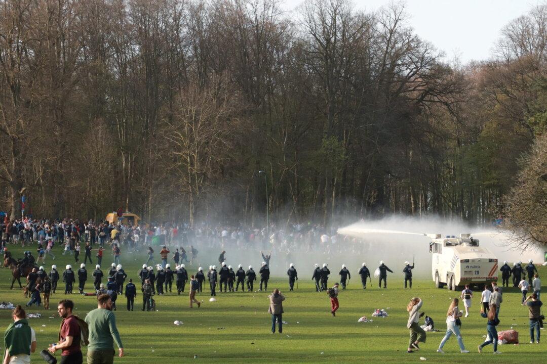 Police Disperse Thousands at Belgian April Fool Party