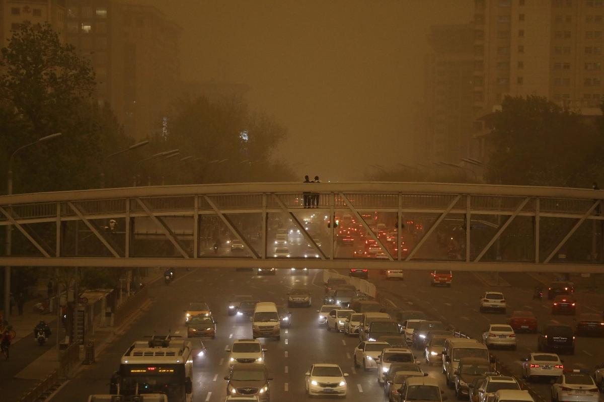 Beijing Skies Turn Yellow as Sand, Dust Engulf Chinese Capital