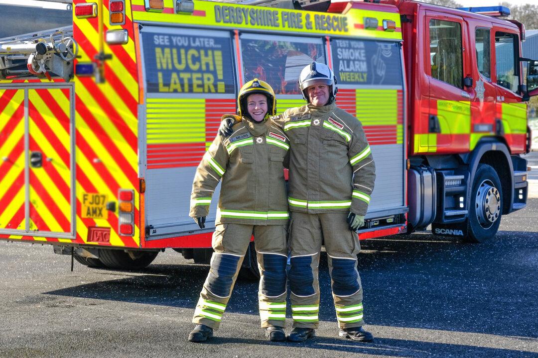 Dad and Daughter, 20, Become Derbyshire’s First-Ever Firefighting Duo for the Same Service