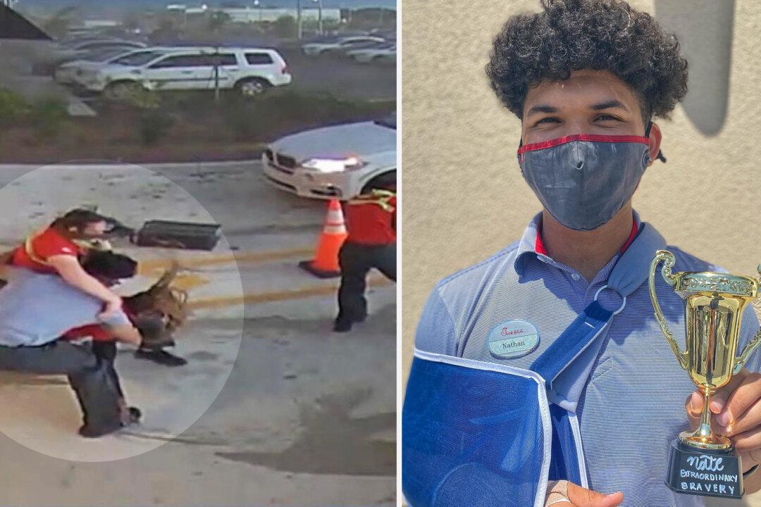 Chick-fil-A Employee Sees Co-workers Outside Struggling in Storm, Rushes to Help, Hailed a Hero