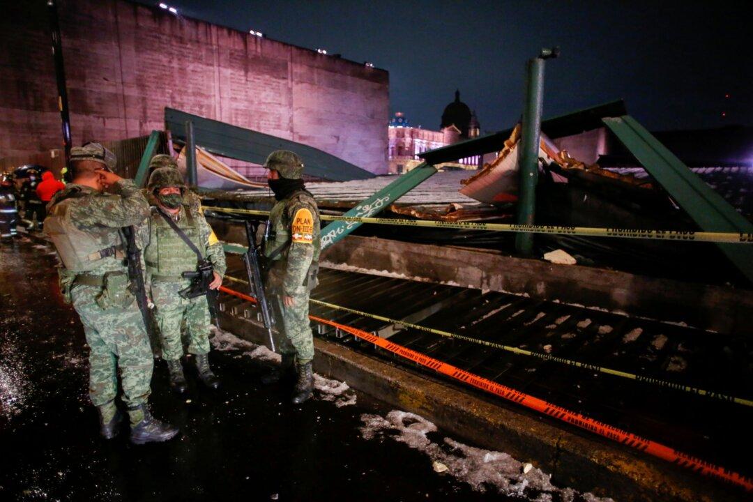 Storm Causes Structure Over Aztec Ruins to Collapse in Mexico City