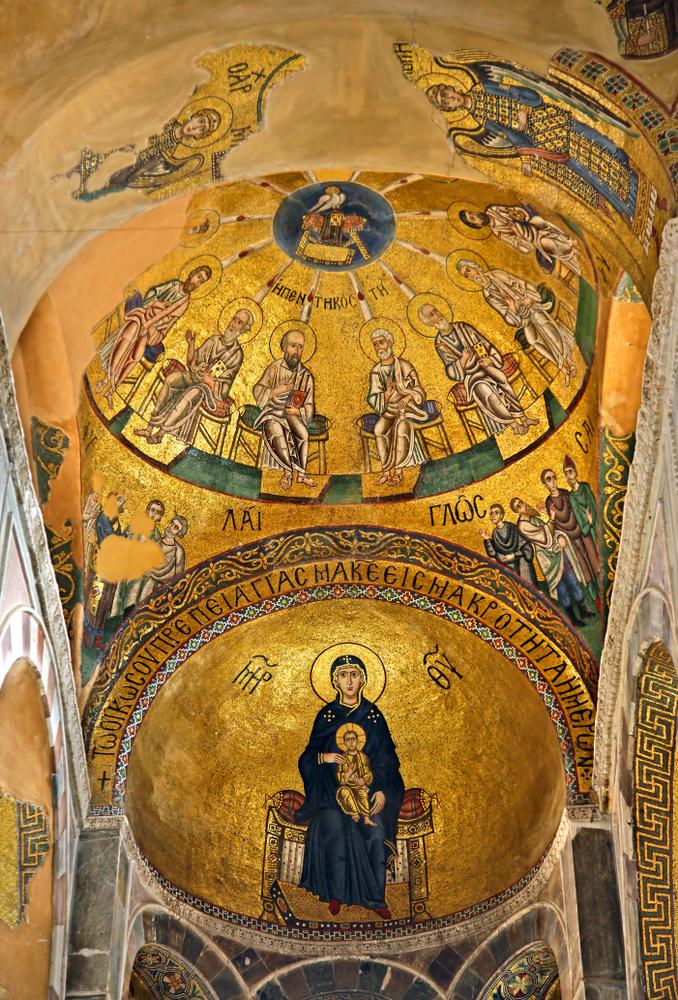 A myriad of golden mosaics feature icons. (Heracles Kritikos/Shutterstock)