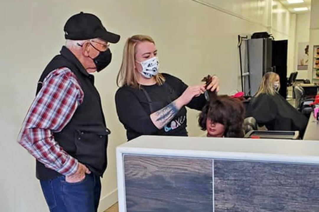 Elderly Man Goes to Beauty School to Learn How to Do Hair and Makeup For Aging Wife