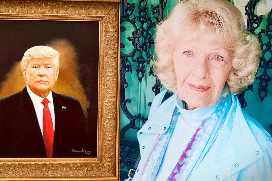 Great-Grandma Artist, 88 Years Old, Paints Portrait of Donald J Trump—Says ‘I Am a Patriot’