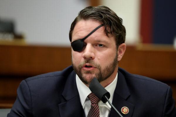 House Homeland Security Committee member Rep. Dan Crenshaw (R-Texas) speaks during a hearing in the Rayburn House Office Building on Capitol Hill in Washington, on Sept. 17, 2020. (Chip Somodevilla/Getty Images)