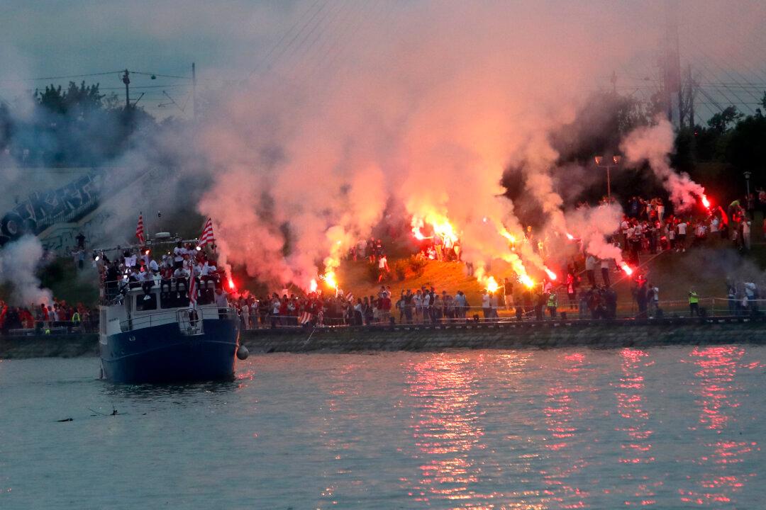 Red Star Belgrade Fans Riot During Serbian Title Celebration