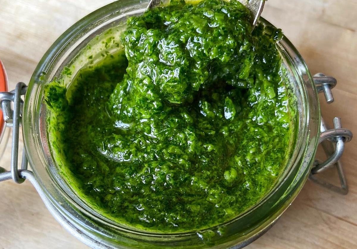 My Fridge Is Always Stocked With This Easy Homemade Herb Sauce