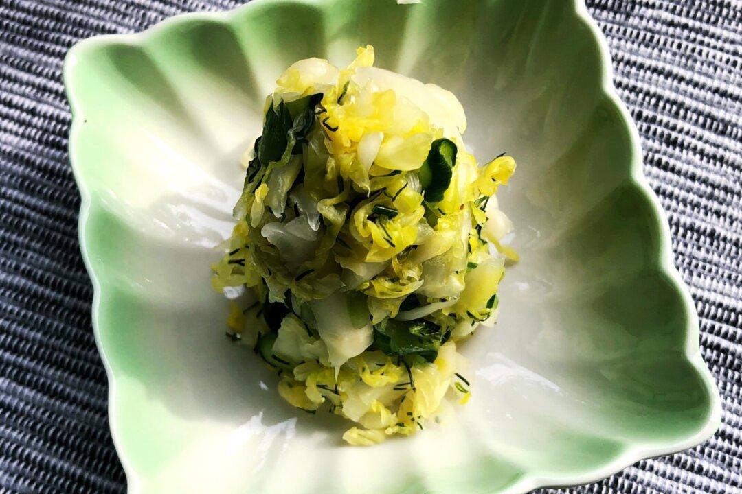 Japanese Pickled Cabbage and Kombu Salad