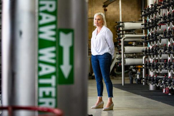 Marice DePasquale, president of Mesa Water District’s board of directors, on June 1, 2021. (John Fredricks/The Epoch Times)