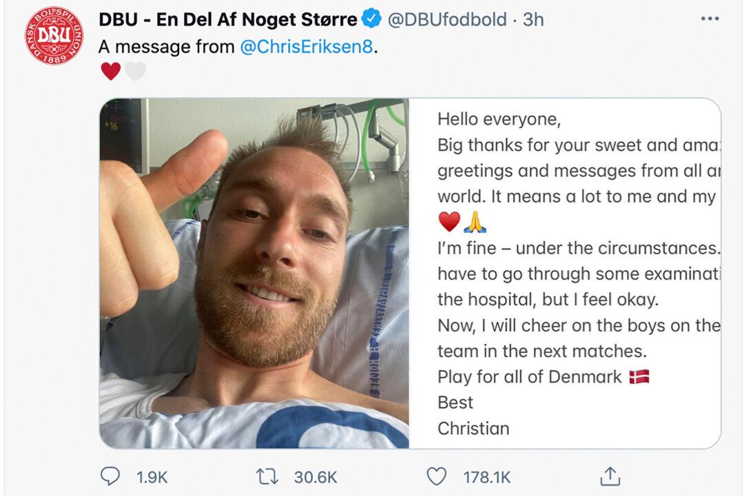 Footballer Christian Eriksen Sends Public Thank You Message From Hospital
