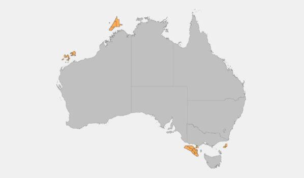 The 21 release areas available for offshore oil and gas exploration as part of the 2021 Offshore Petroleum Exploration Acreage Release. (Department of Industry, Science, Energy and Resources)