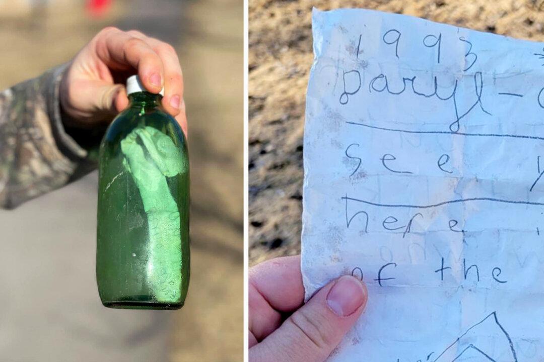 Letter Sealed Inside a Bottle Nearly 30 Years Ago Resurfaces in a Lake in Canada